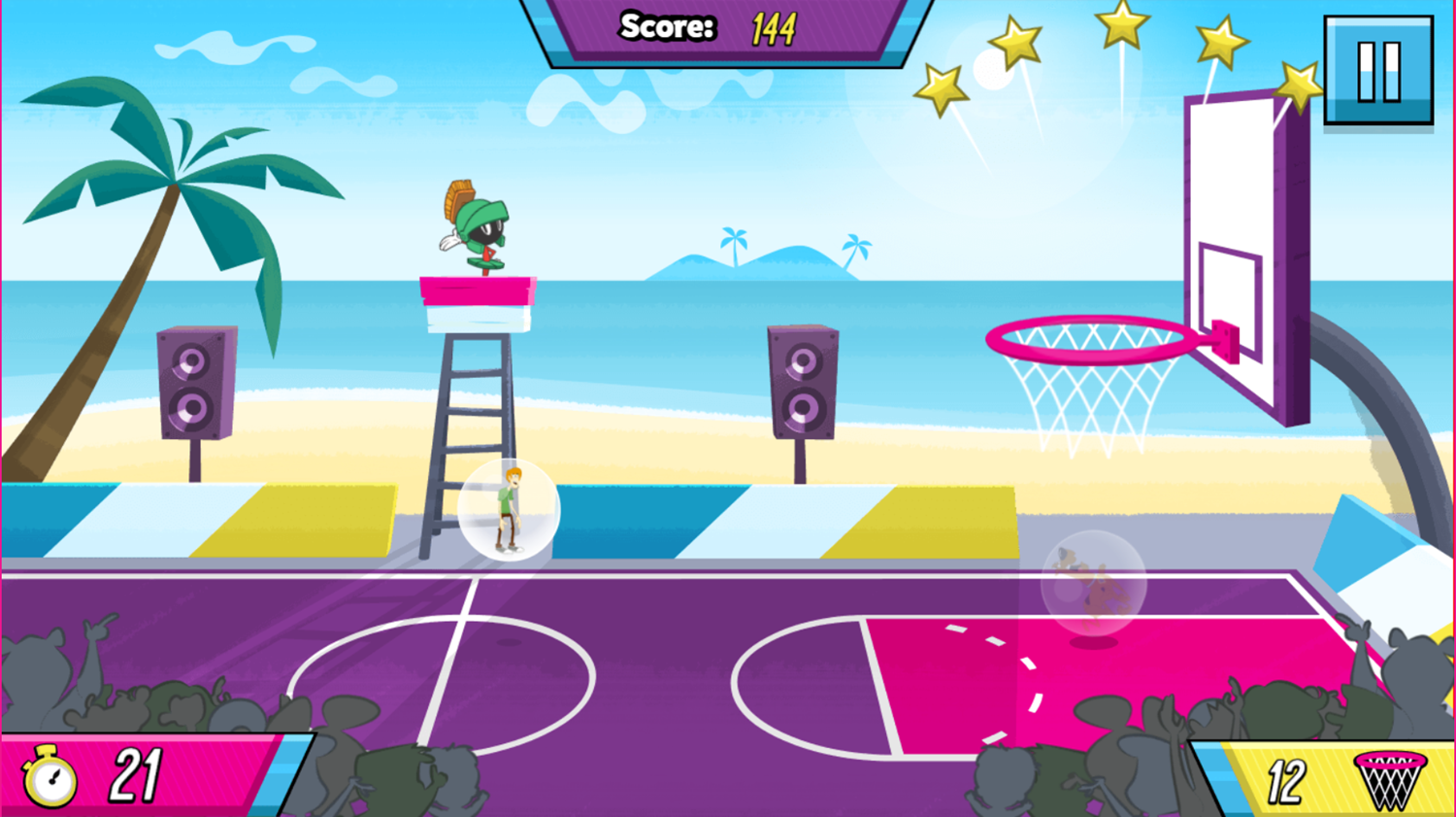 Boomerang All Stars Basket Zorb Game Progress Screenshot.
