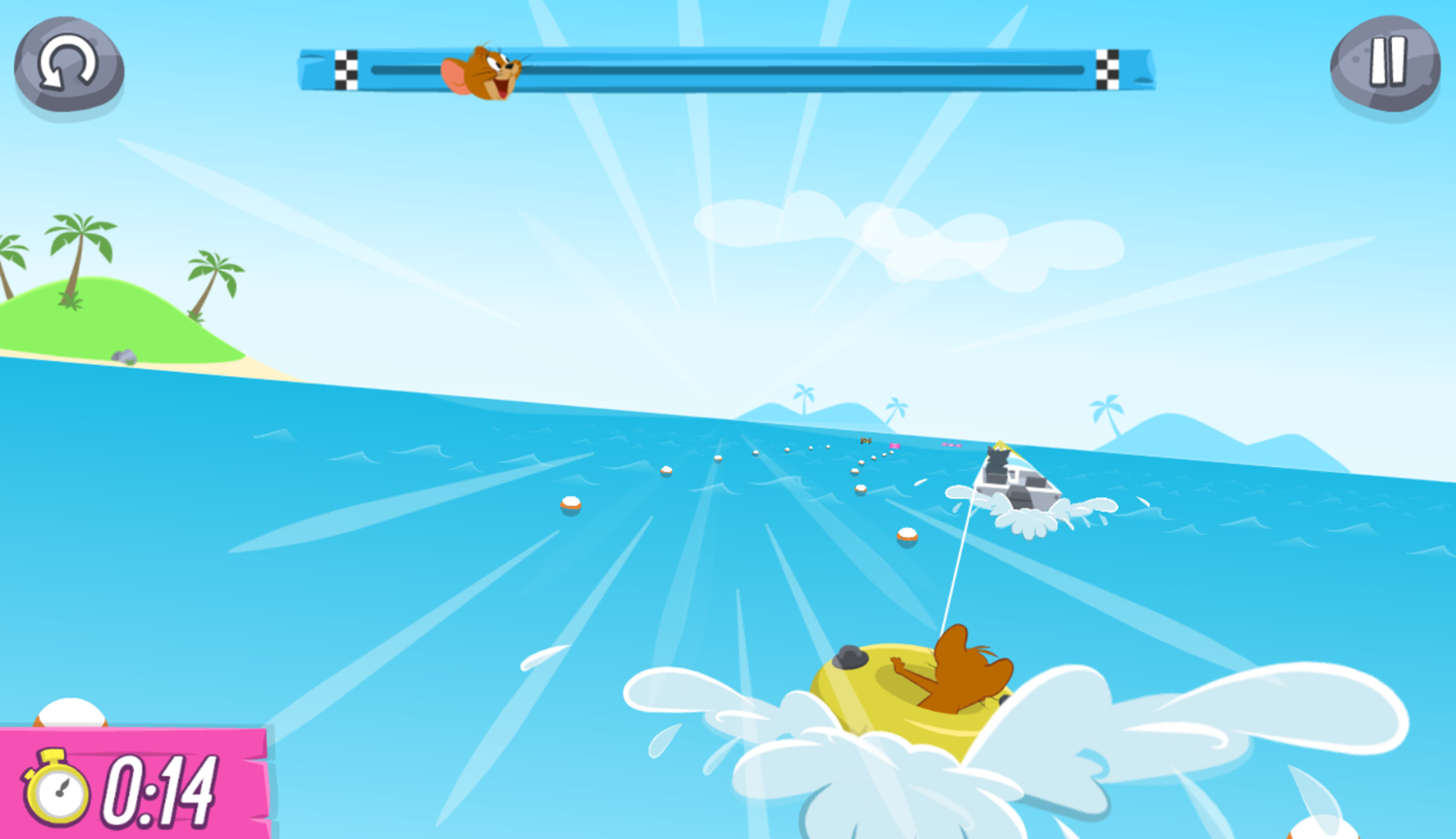 Boomerang Sports Game Water Steering Play Screenshot.