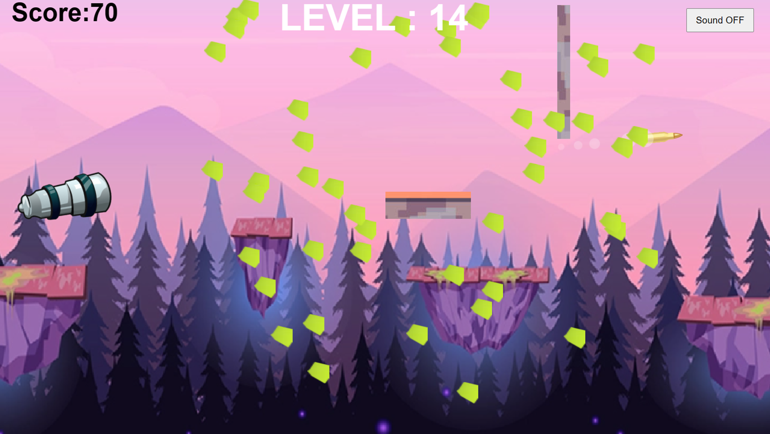 Bottle Smash Game Level Progress Screenshot.