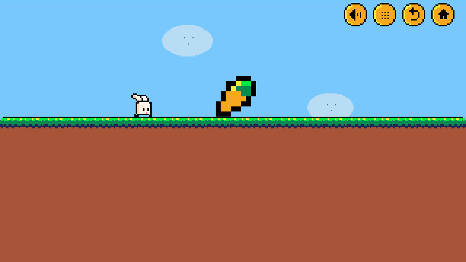 Bouncing Bunny Game Giant Carrot Screenshot.