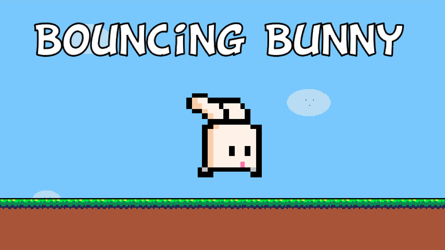 Bouncing Bunny Game Welcome Screen Screenshot.