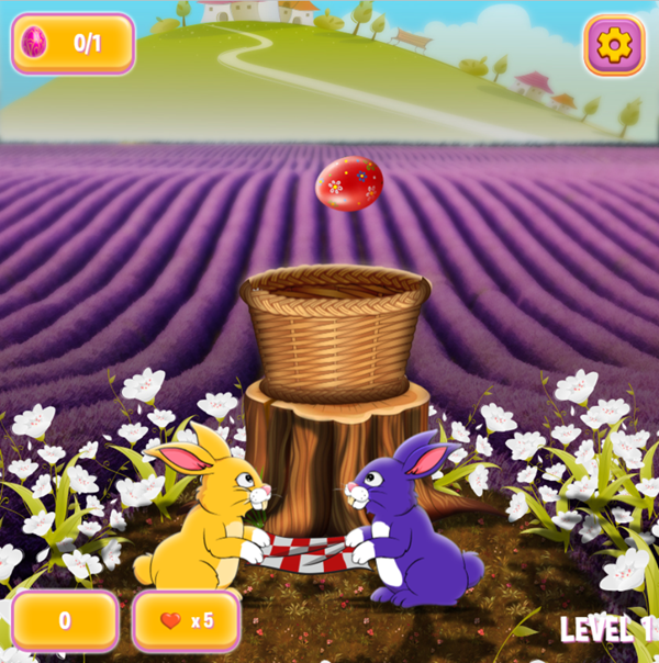 Bouncing Eggs Game Play Screenshot.