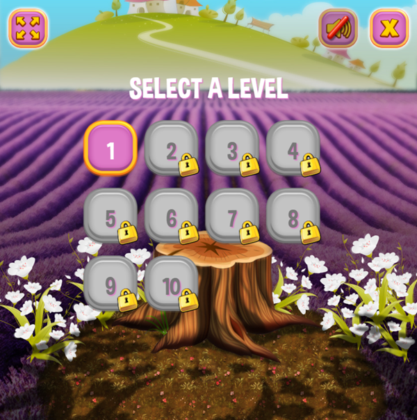 Bouncing Eggs Game Select Level Screenshot.