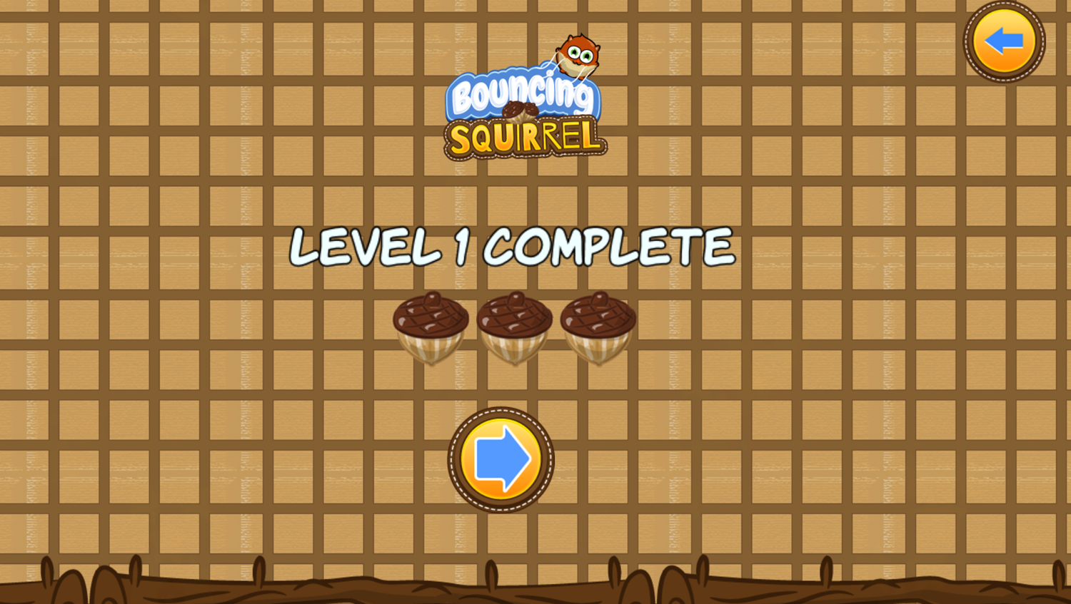 Bouncing Squirrel Game Complete Screenshot.