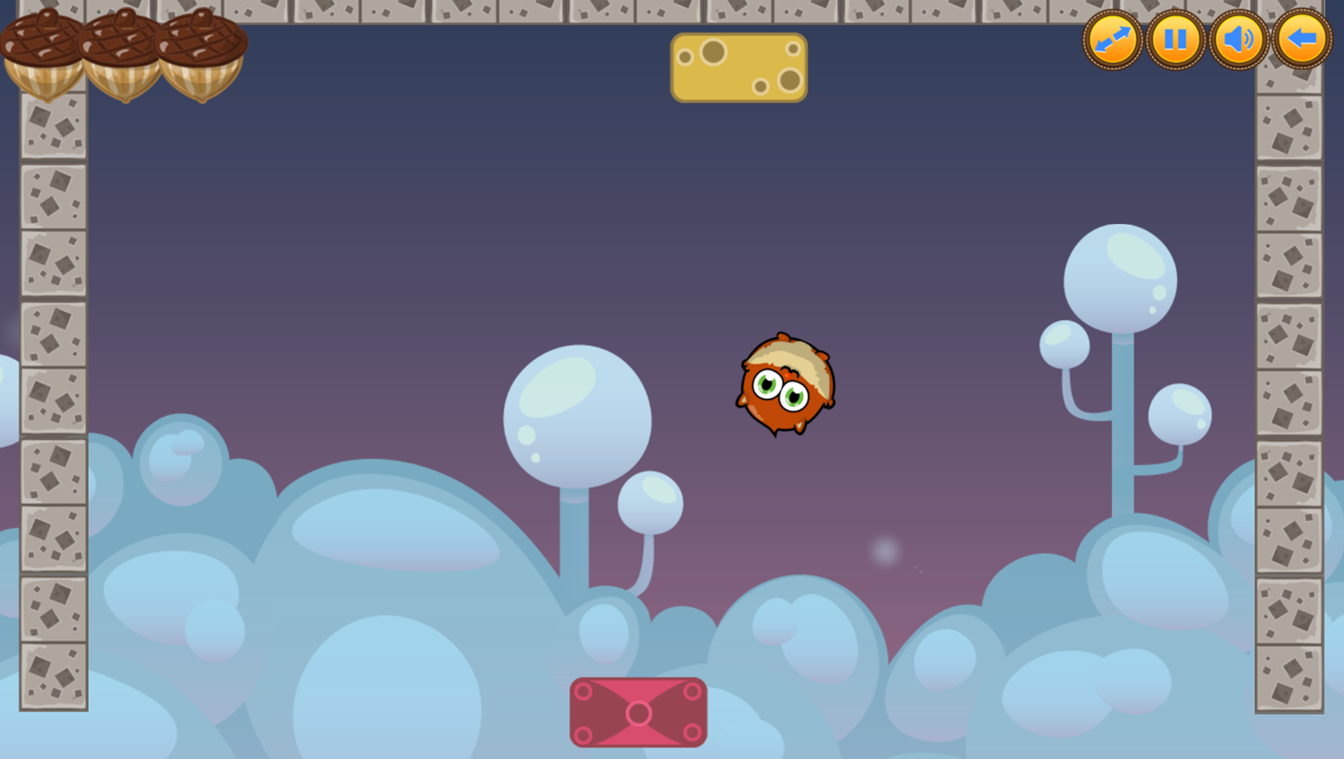 Bouncing Squirrel Game Level Play Screenshot.