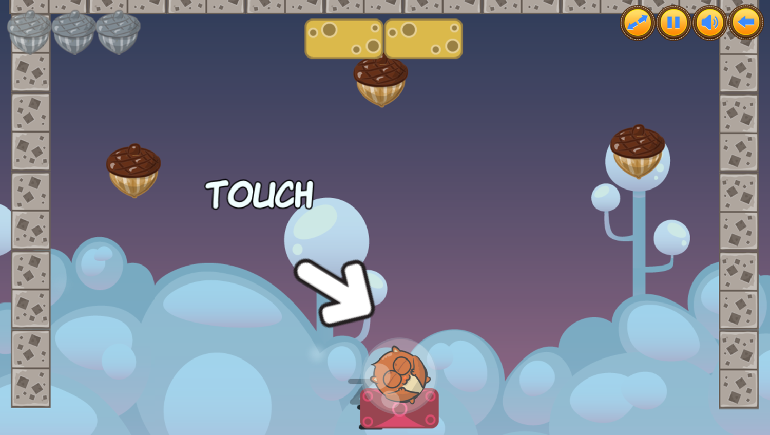 Bouncing Squirrel Game Level Start Screenshot.