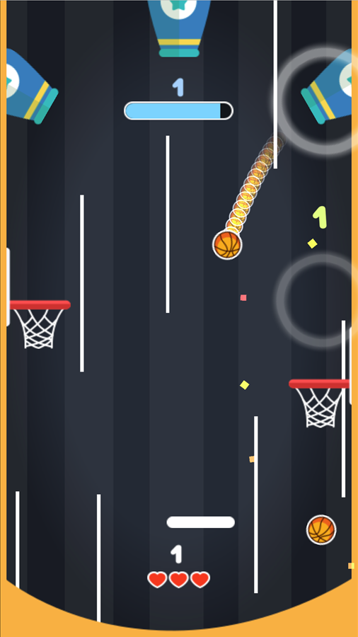 Bouncy Dunks Game Screenshot.