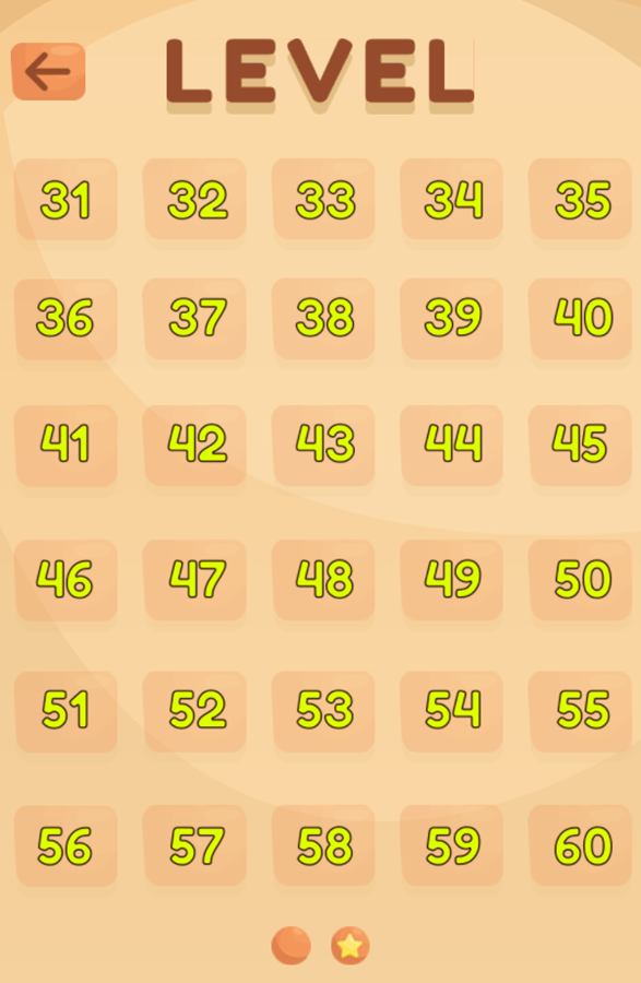 Box Puzzle Game Level Select Screen Screenshot.