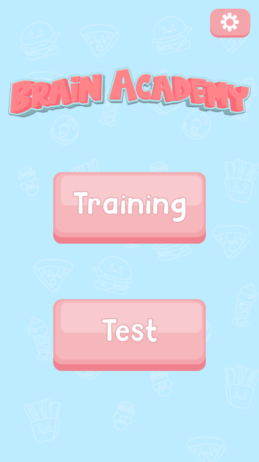 Brain Academy Game Welcome Screen Screenshot.