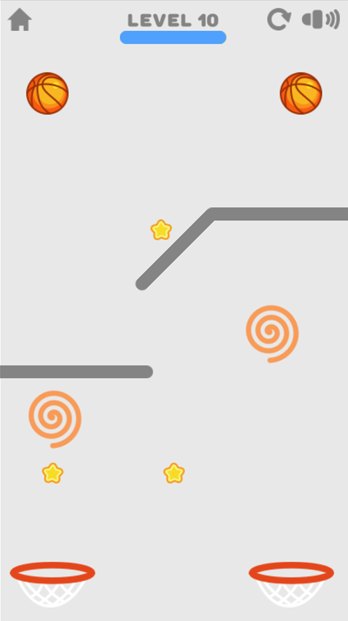 Brain Dunk Game Level With 2 Balls Screenshot.