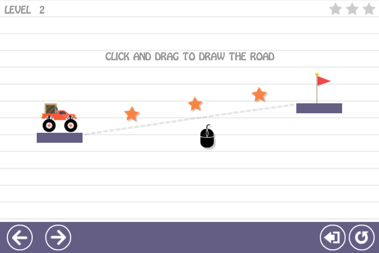 Brain For Monster Truck Game Road Drawing Instructions Screenshot.