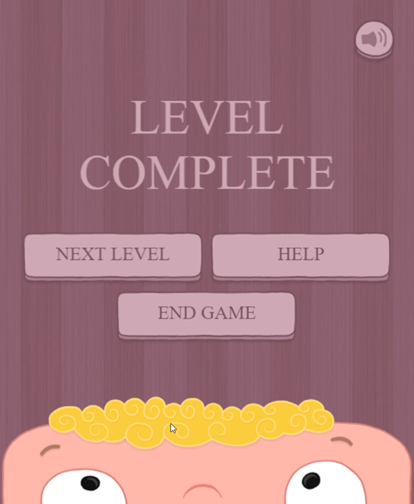 Braine Game Level Complete Screenshot.