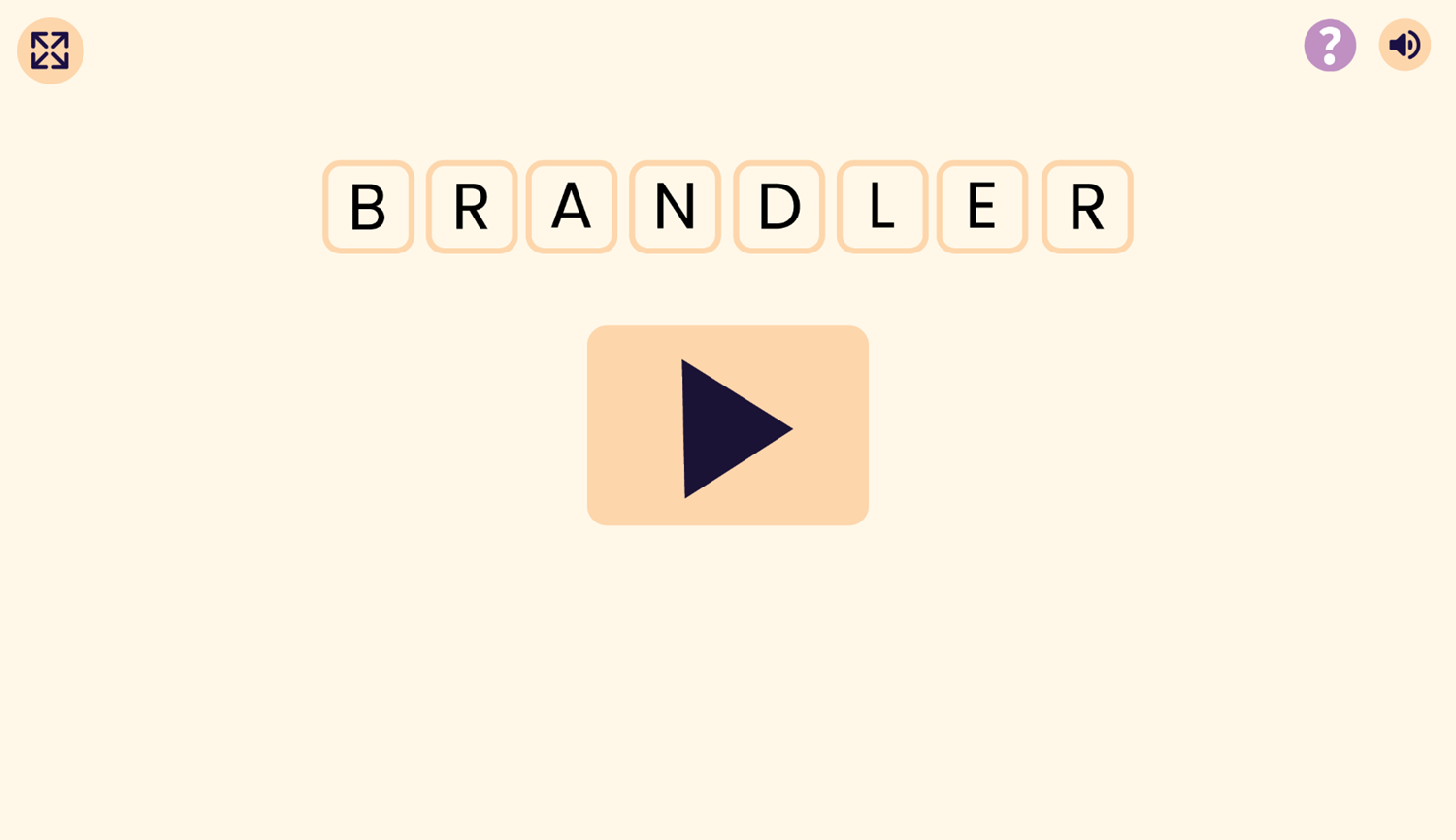 Brandler Game Welcome Screen Screenshot.