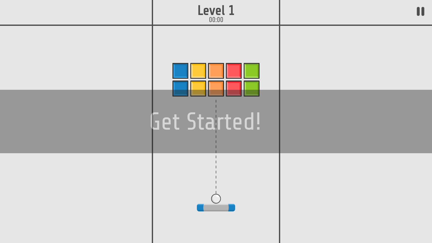 Break Out 240 Game Level Start Screenshot.