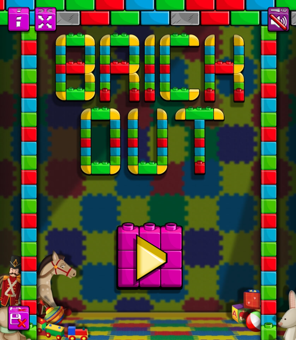 Brick Out Welcome Screenshot.