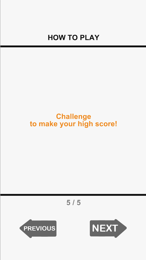 Bricks Breaker Game How to Play High Score Information Screen Screenshot.