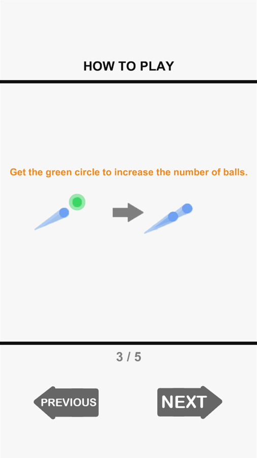 Bricks Breaker Game How to Increase Balls Screen Screenshot.