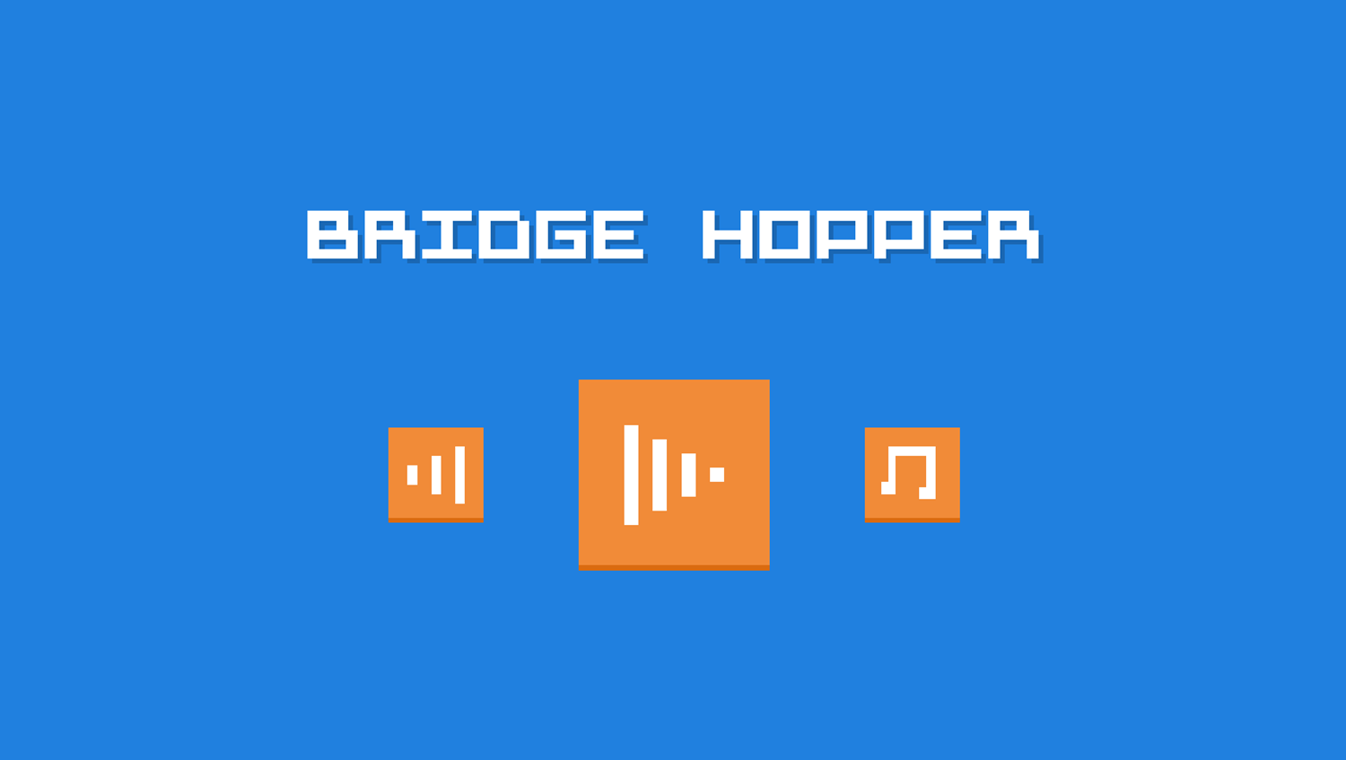 Bridge Hopper Game Welcome Screen Screenshot.
