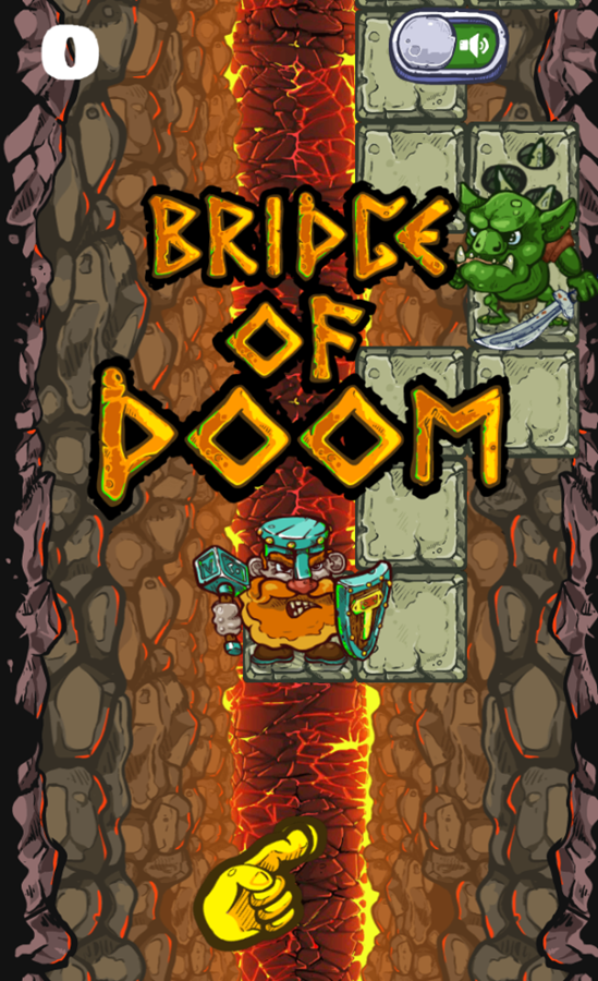 Bridge of Doom Game Welcome Screen Screenshot.