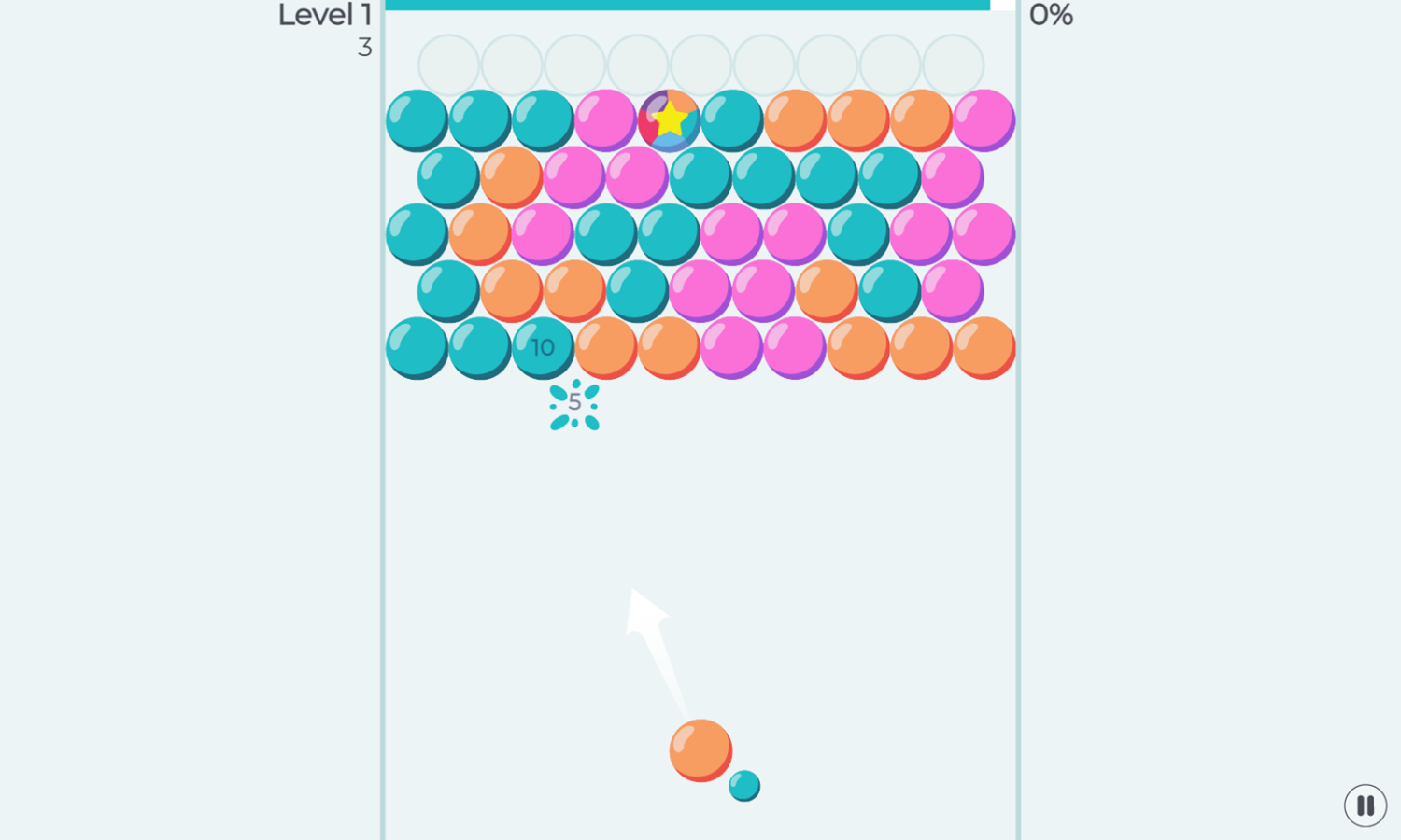 Bubble Defense Game Screenshot.