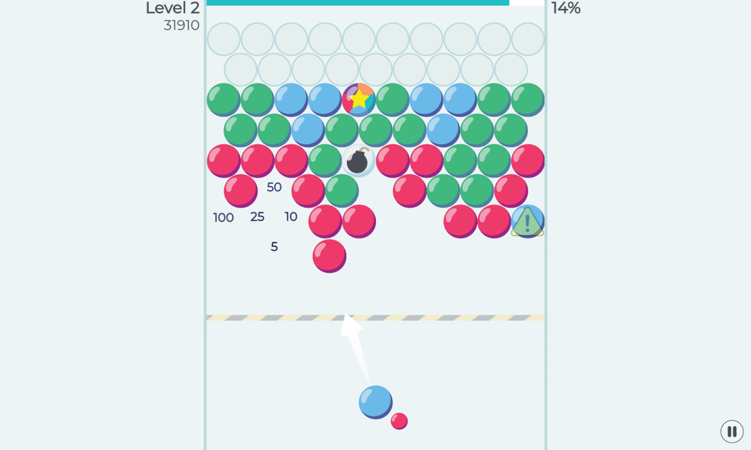 Bubble Defense Gameplay Screenshot.