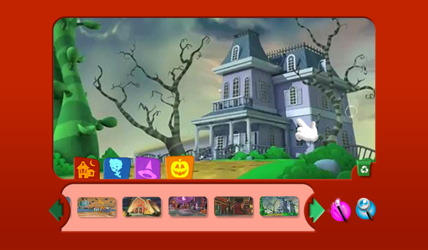 Bubble Guppies Halloween Party Game Design Start Screenshot.