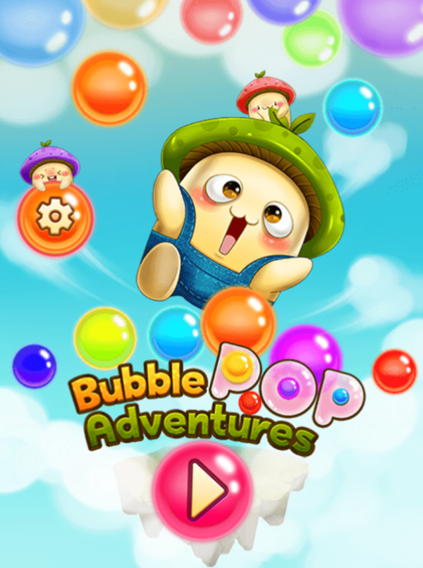 Bubble Pop Adventures Game Welcome Screen Screenshot.