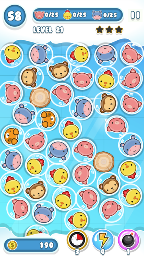 Bubble Pop Game Animal Theme Screenshot.