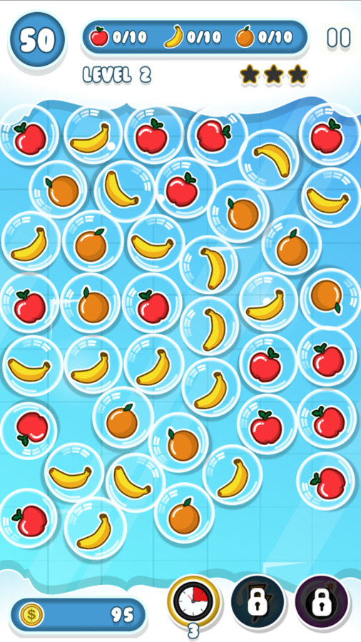 Bubble Pop Game Fruit Theme Screenshot.