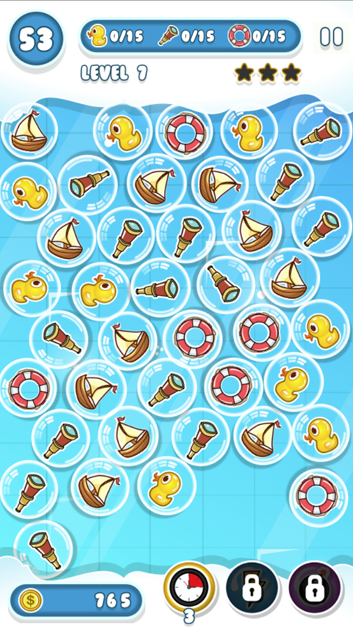 Bubble Pop Game Nautical Theme Screenshot.