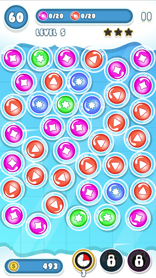 Bubble Pop Game Shapes Theme Screenshot.