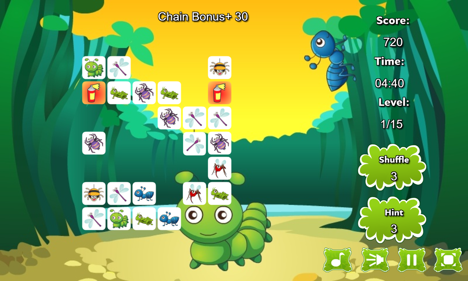 Bug Connect Game Play Screenshot.