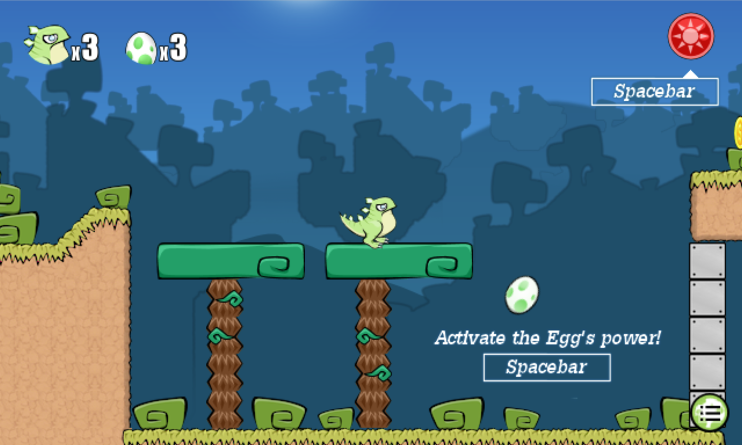 Bugongo Bouncy Jungle Game Activate Egg's Special Power Screen Screenshot.