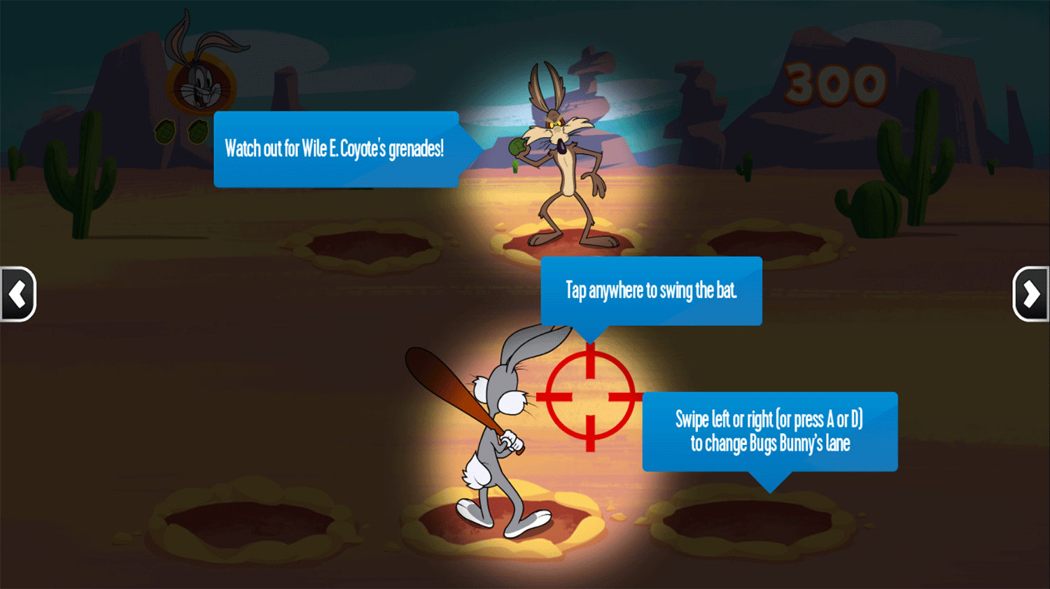 Bugs Bunny Batter Up How To Play Screenshot.