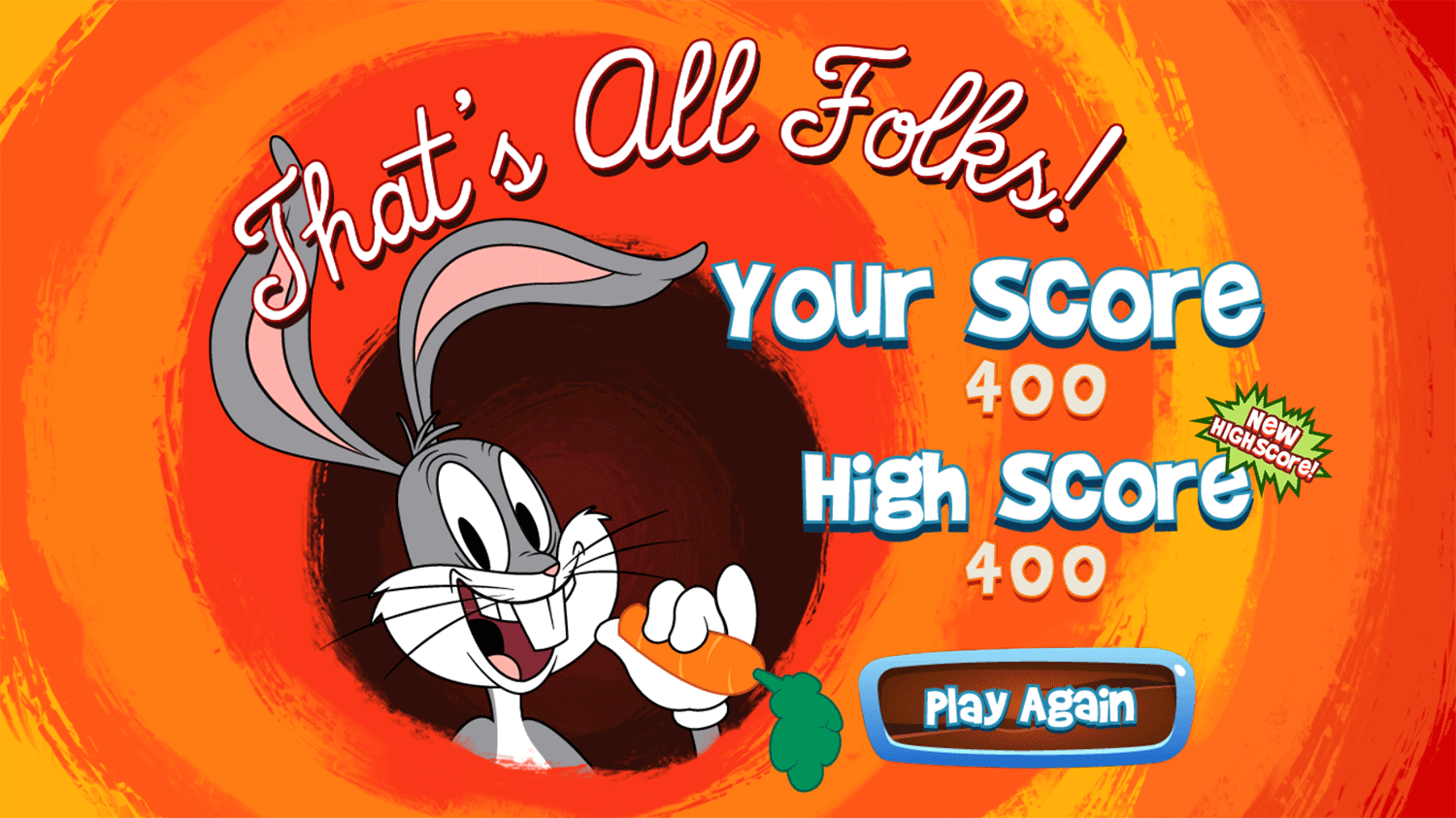 Bugs Bunny Batter Up Score Screenshot.