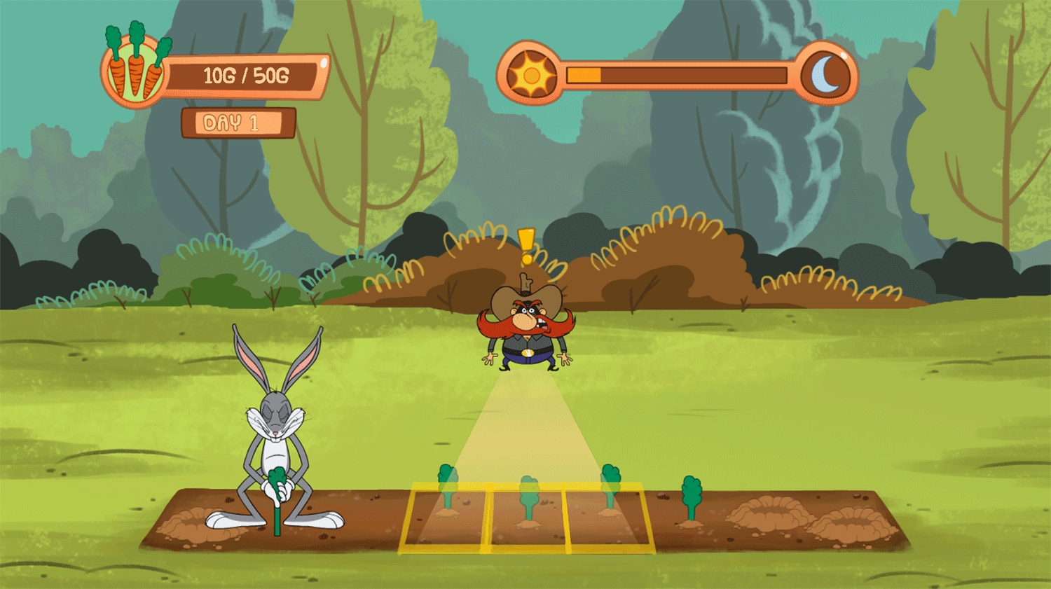Bugs Bunny Carrot Crisis Game Screenshot.