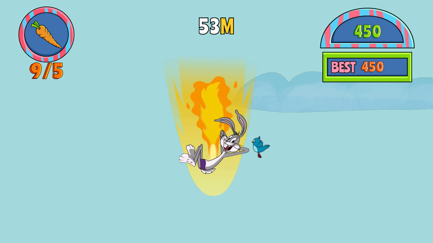 Bugs Bunny Dare Diver Game Screenshot.