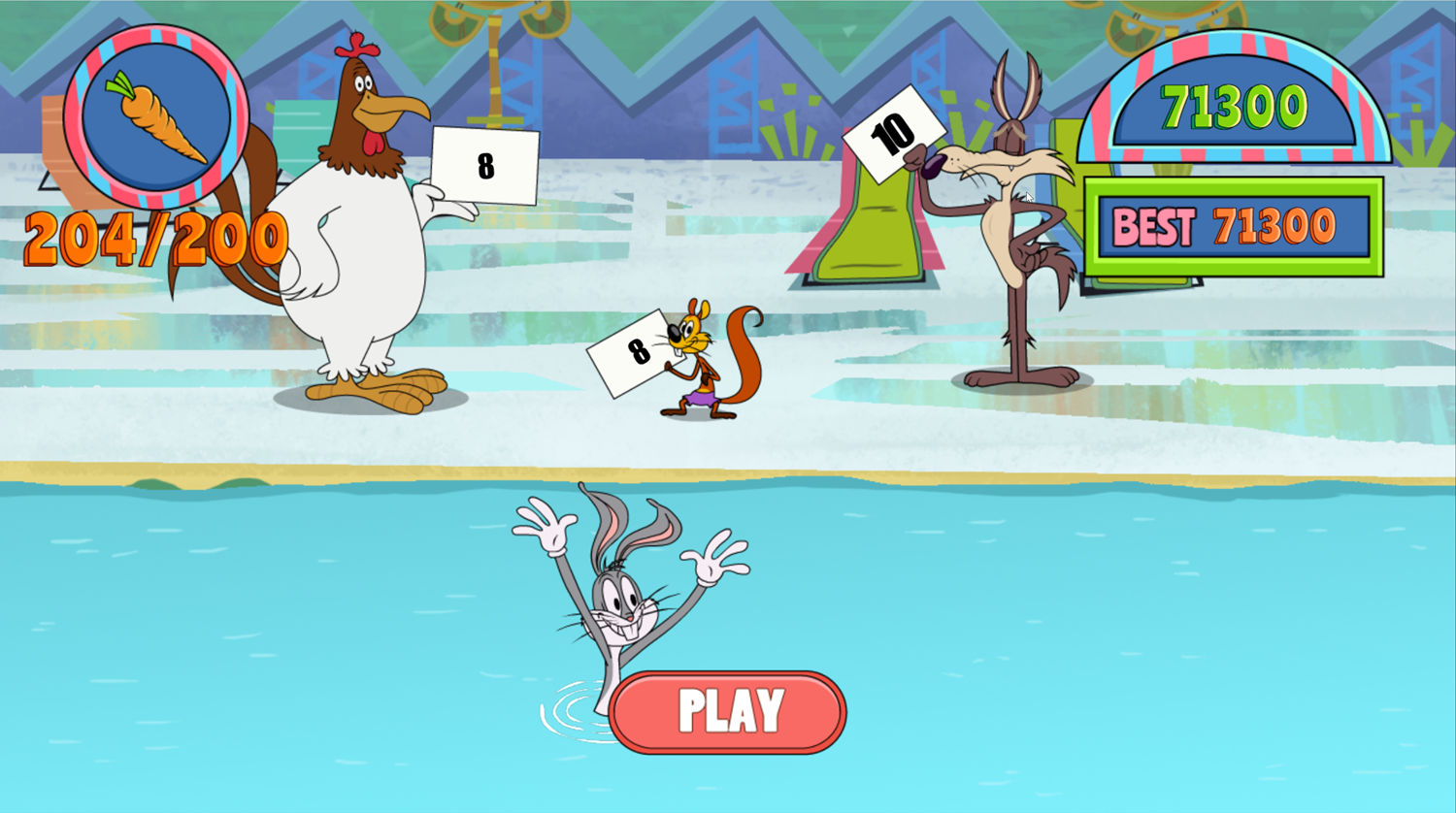 Bugs Bunny Dare Diver Level Complete Screenshot.