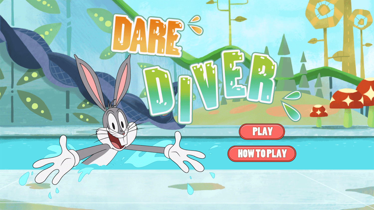 Bugs Bunny Dare Diver Welcome Screen Screenshot.