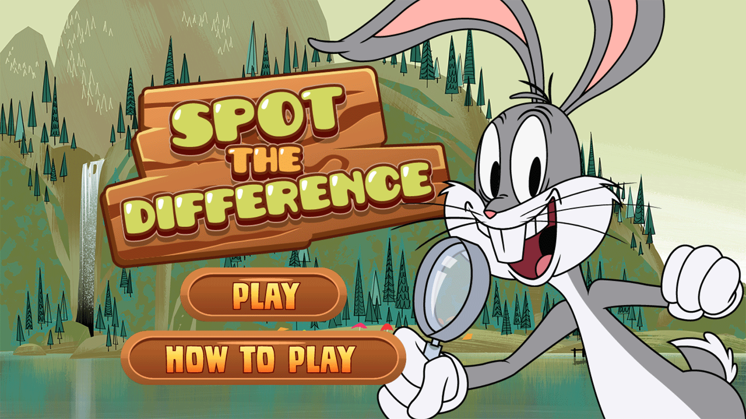 Bugs Bunny Spot the Difference Welcome Screen Screenshot.