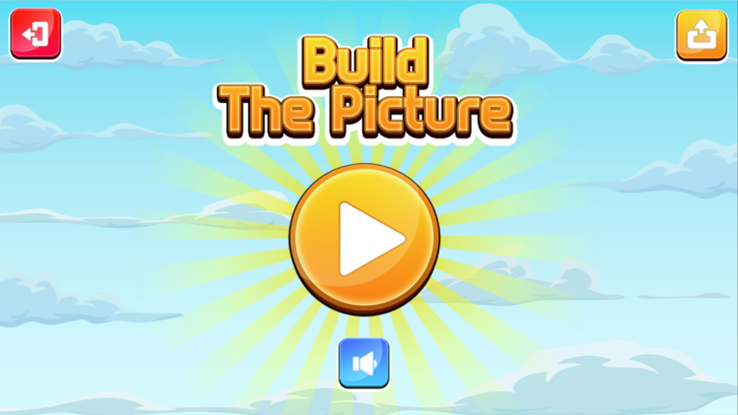 Build The Picture Game Welcome Screen Screenshot.