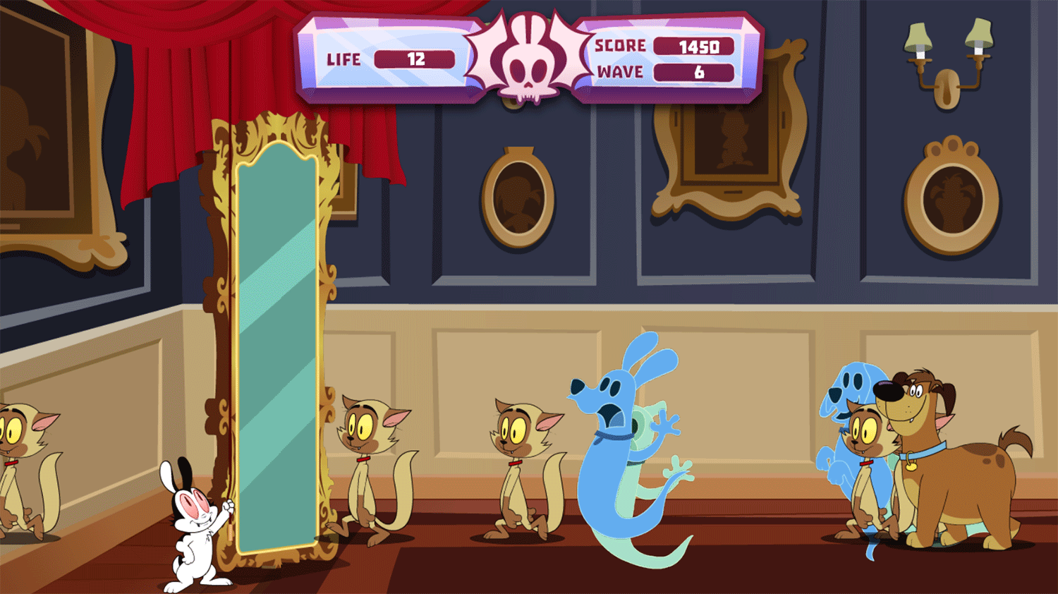 Bunnicula Ghost Guard Game Screenshot.