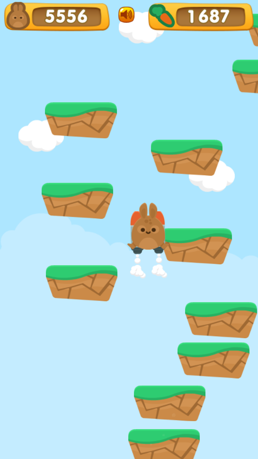 Bunny Jump Carrots Game Jetpack Screenshot.