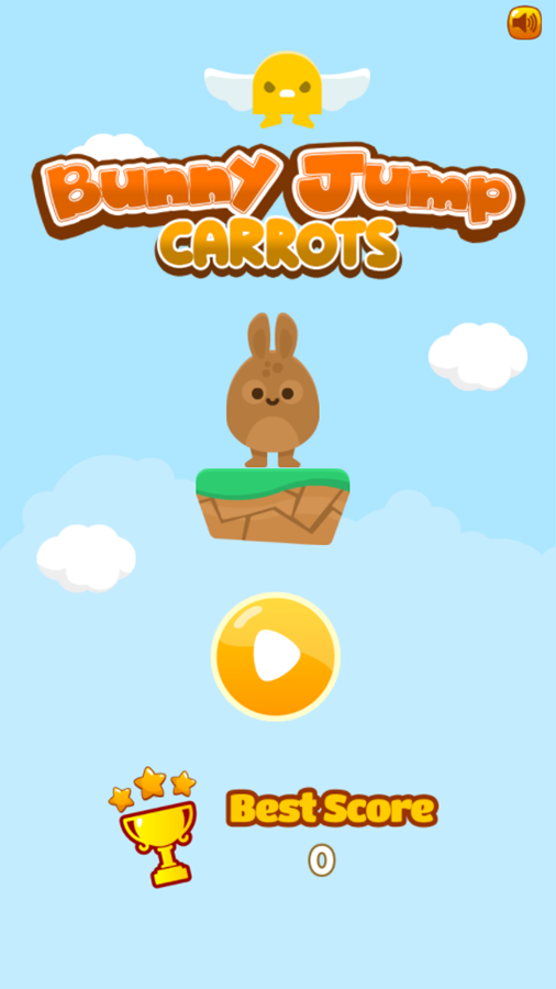 Bunny Jump Carrots Game Welcome Screen Screenshot.