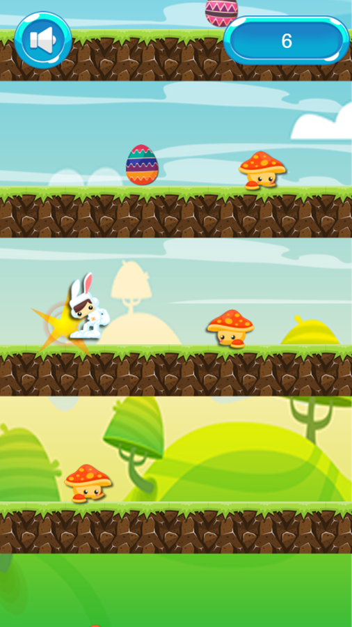 Bunny Jump Game Play Screenshot.