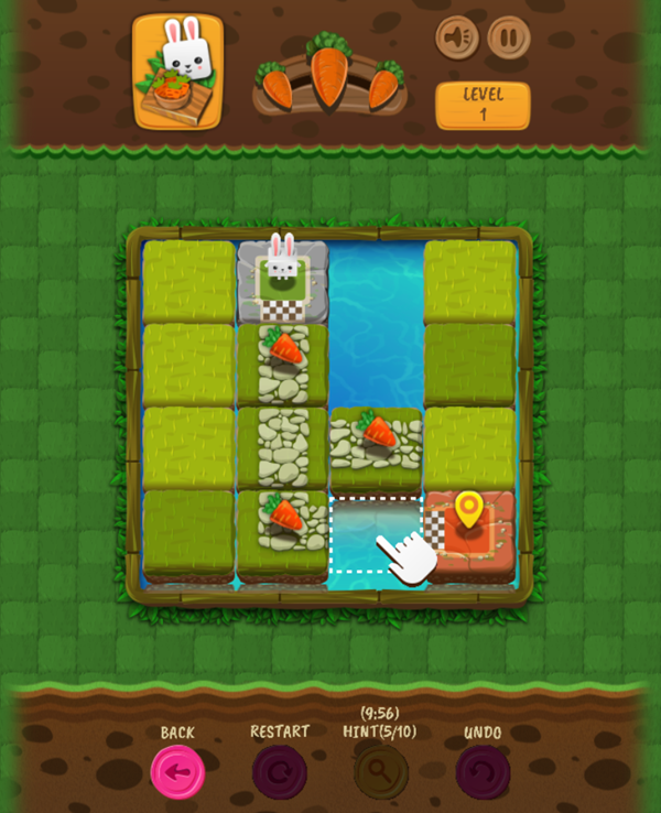 Bunny Quest Game Start Screenshot.