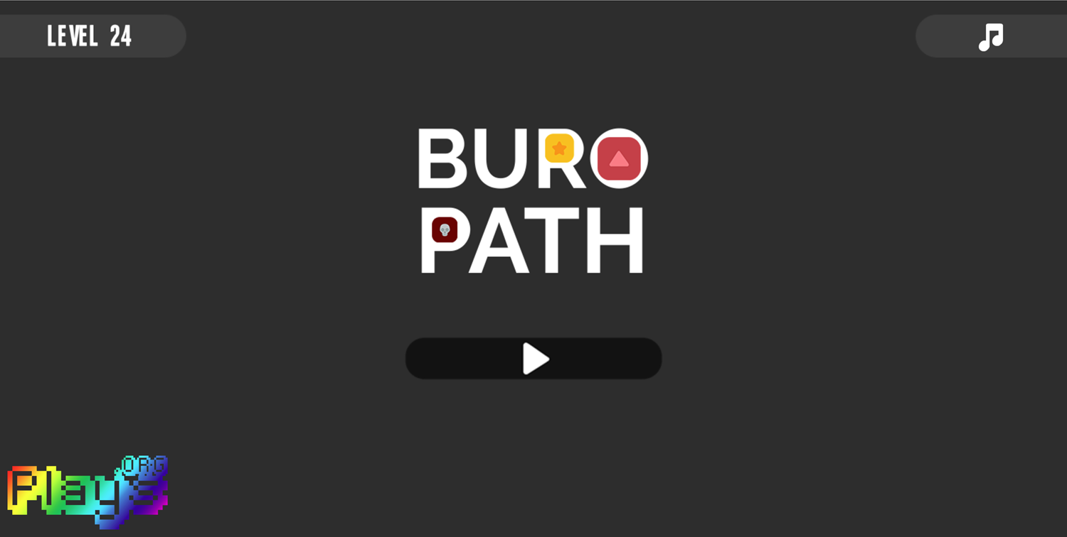 Buro Path Game Welcome Screen Screenshot.