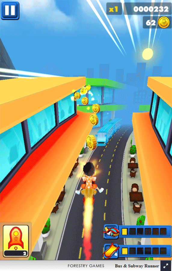 Bus and Subway Runner Game Screenshot.