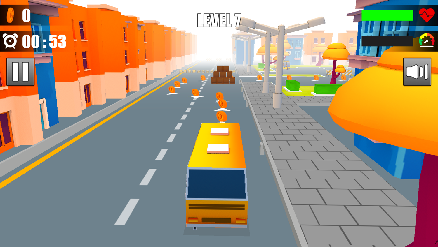 Bus Parking Game Level Progress Screenshot.