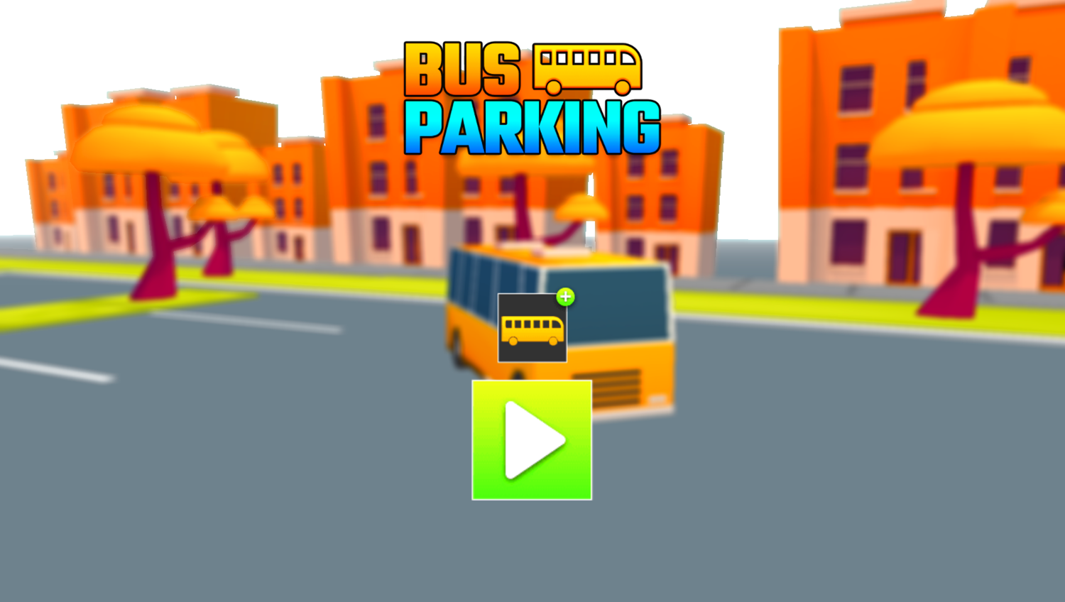 Bus Parking Game Welcome Screen Screenshot.